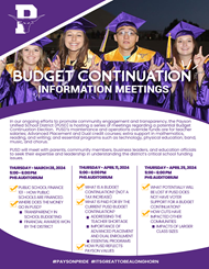 PUSD Finances and Budget Continuation meetings