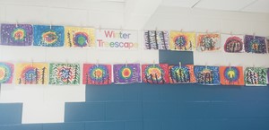 students art work on JRE walls